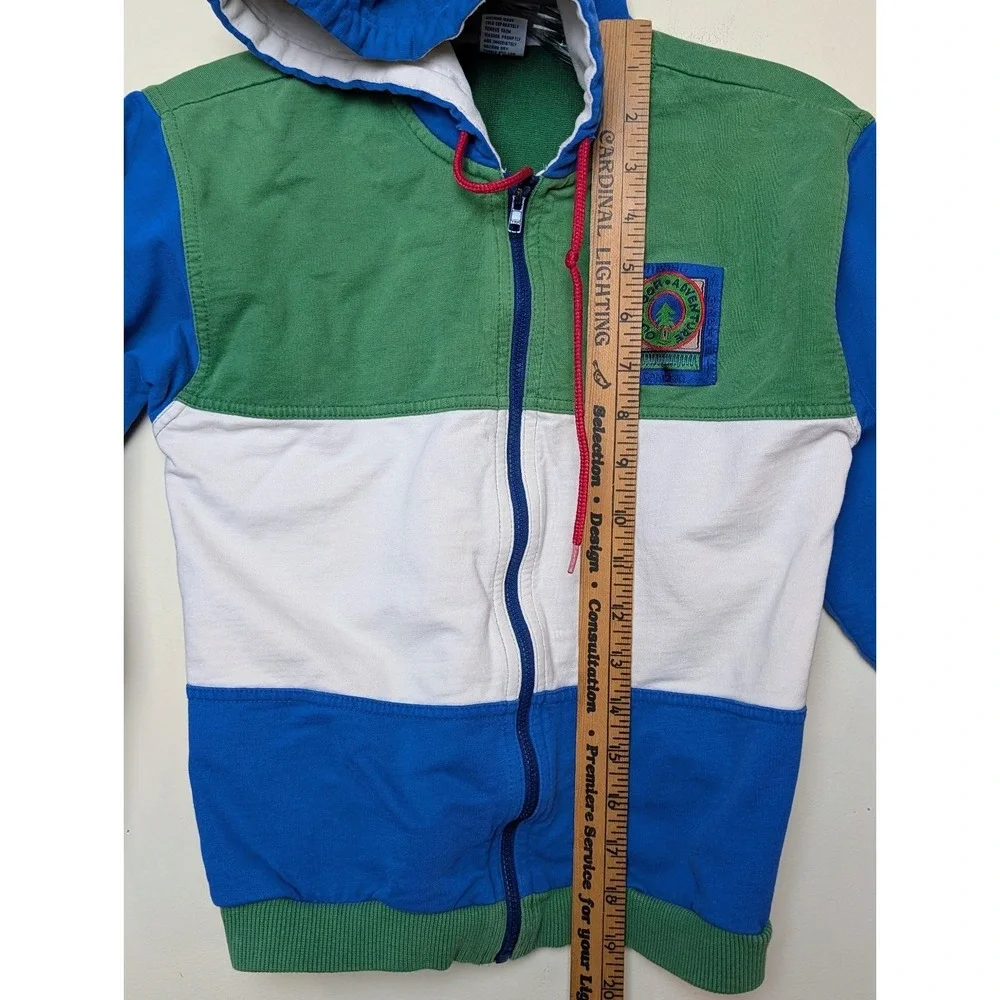 Vintage Gymboree Rainbow Tag Outdoor Adventure Colorblock 90s Hoodie Size 5-6